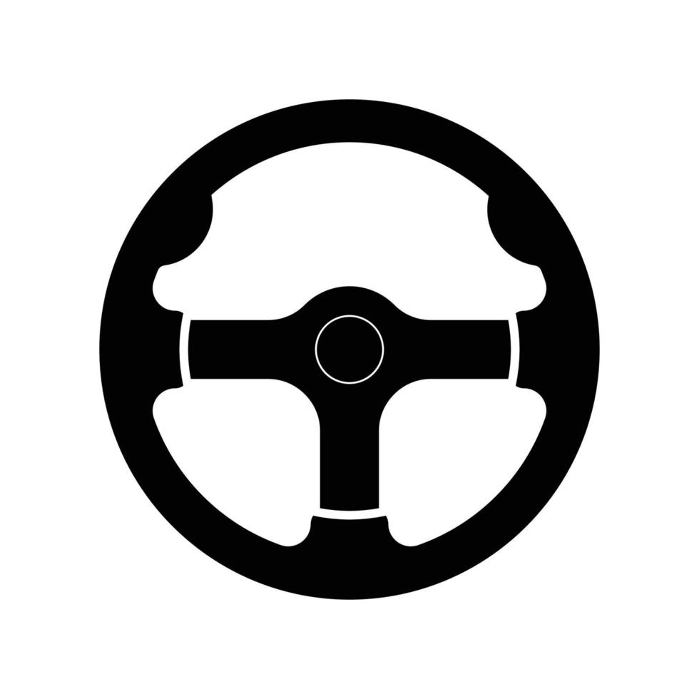 steering wheel logo vector