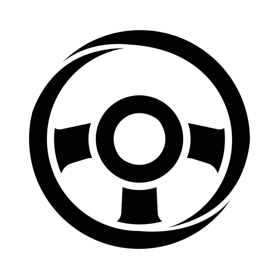 steering wheel logo vector