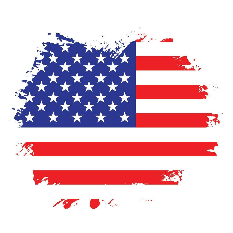 USA distressed grunge flag vector