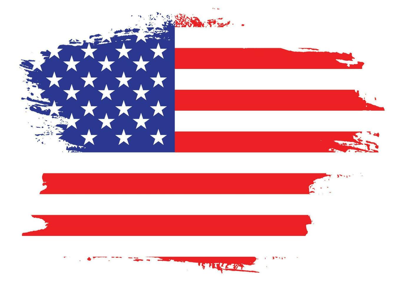 Graphic Brush stroke USA flag vector