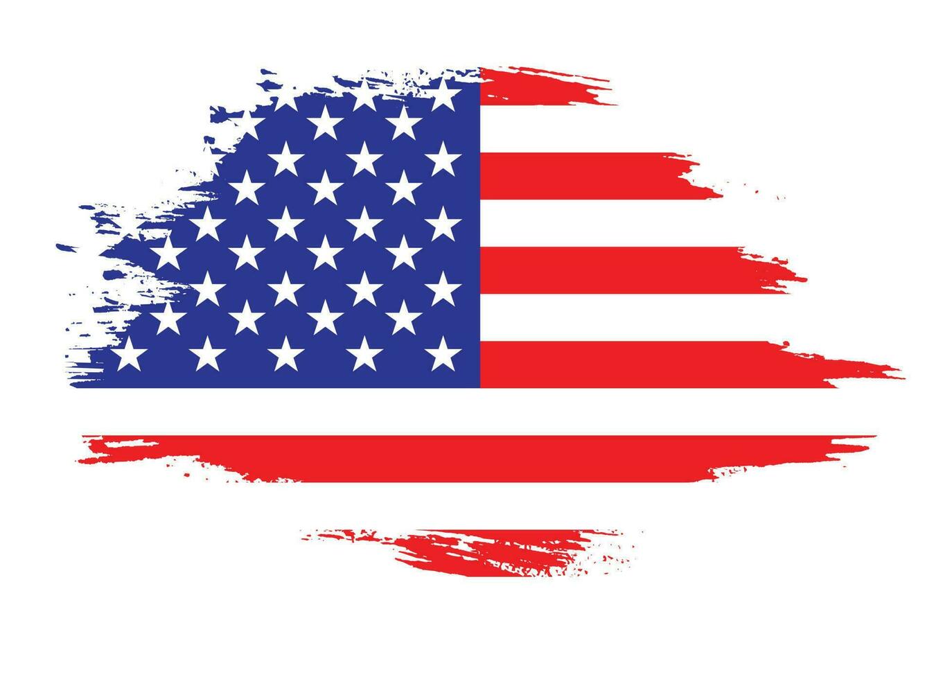 vector de bandera de estados unidos de pincelada gratis