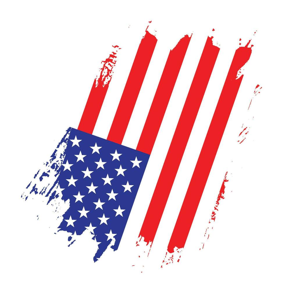 Abstract USA grunge texture flag vector
