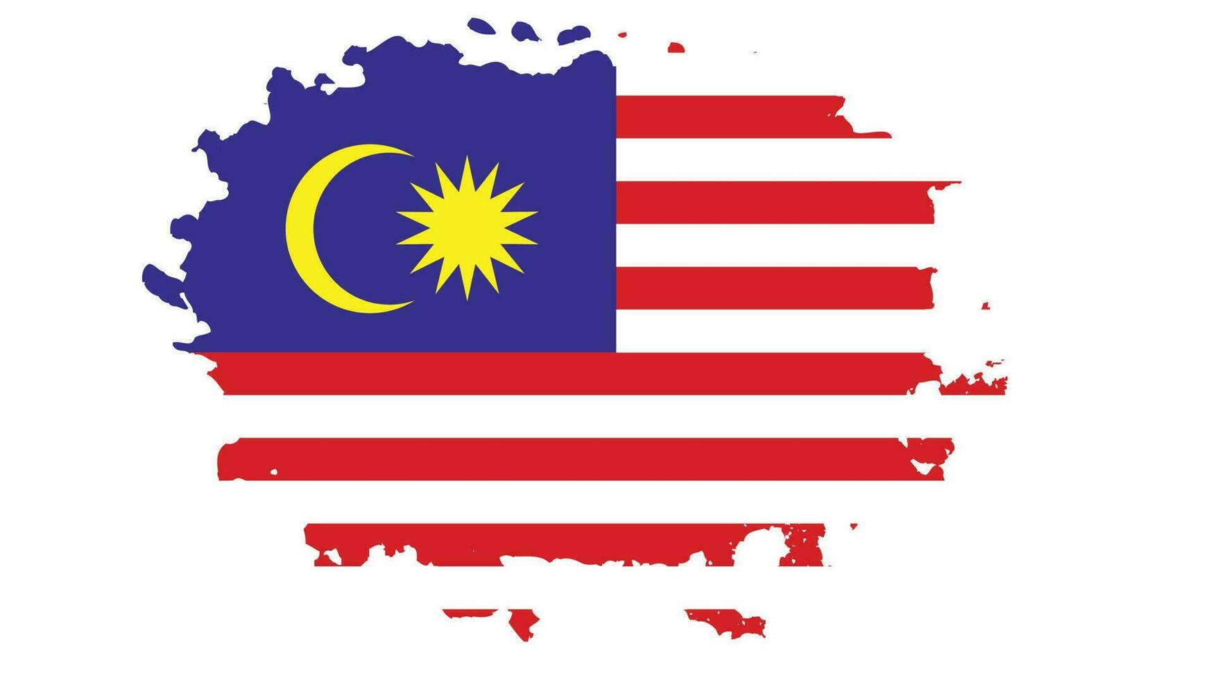 Graphic Malaysia grunge flag vector