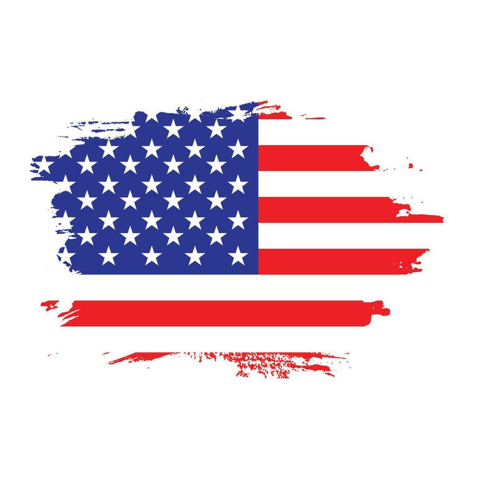 Vintage grunge texture USA abstract flag vector