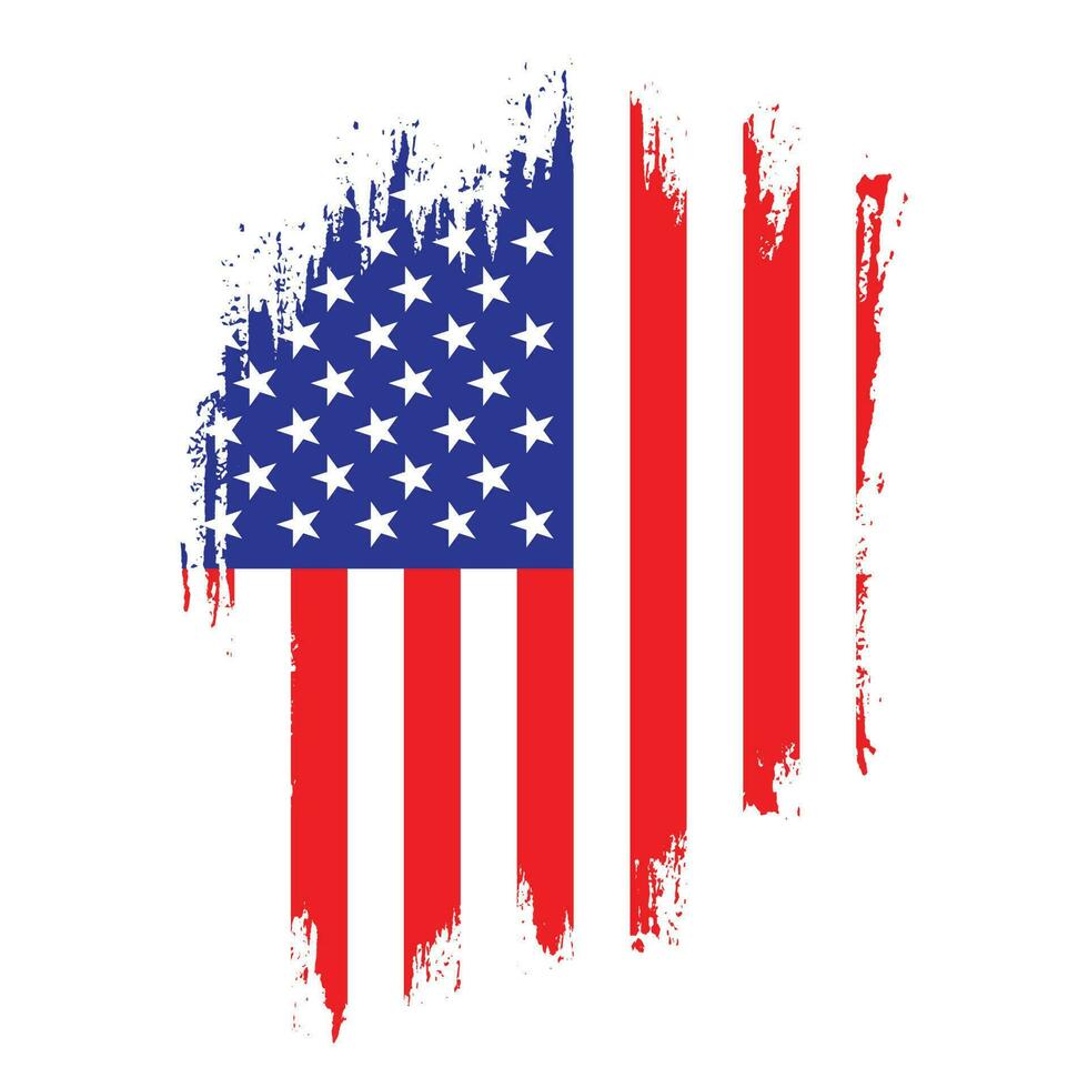 Free brush vector frame USA flag