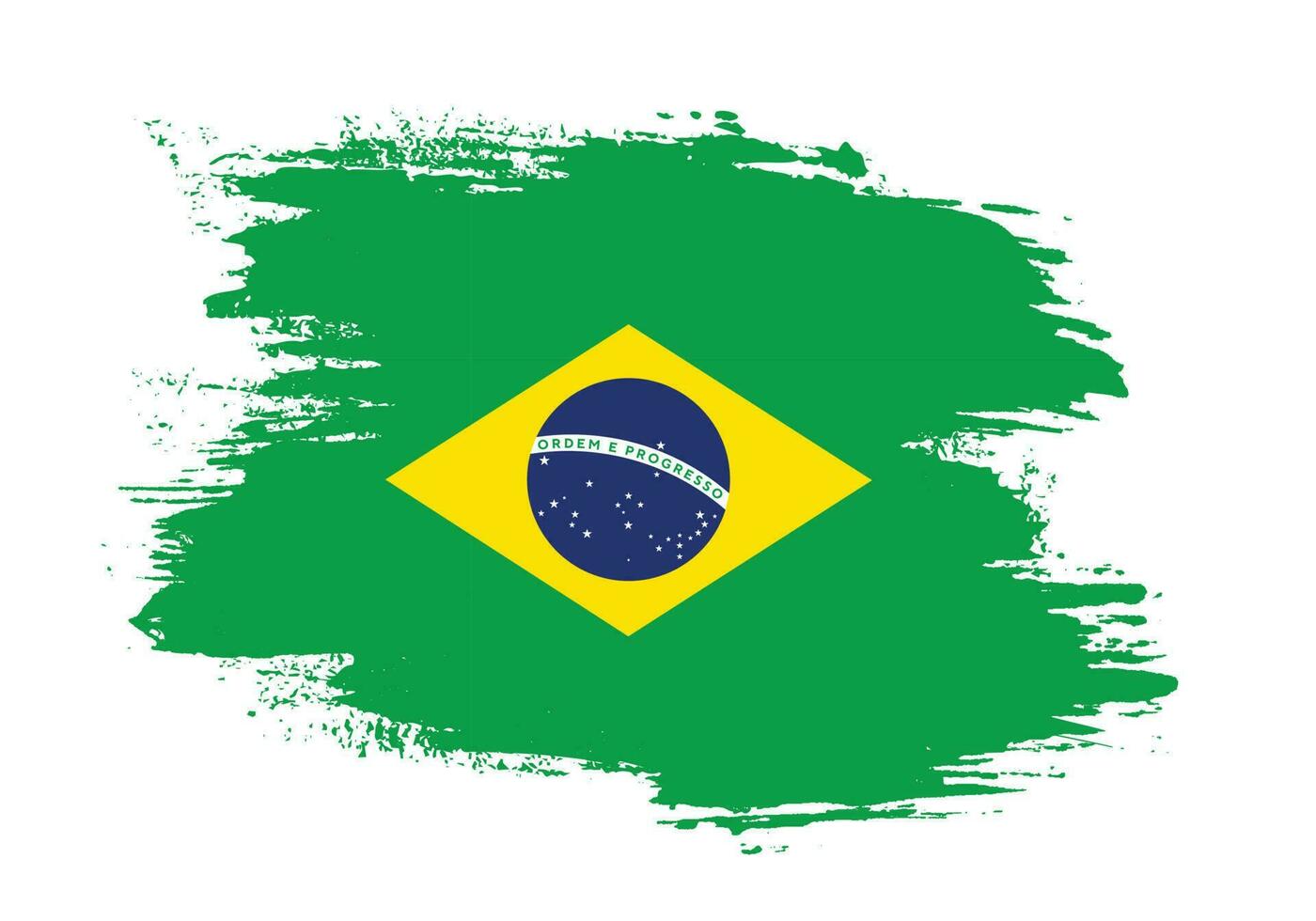 brasil se desvaneció grunge textura bandera vector