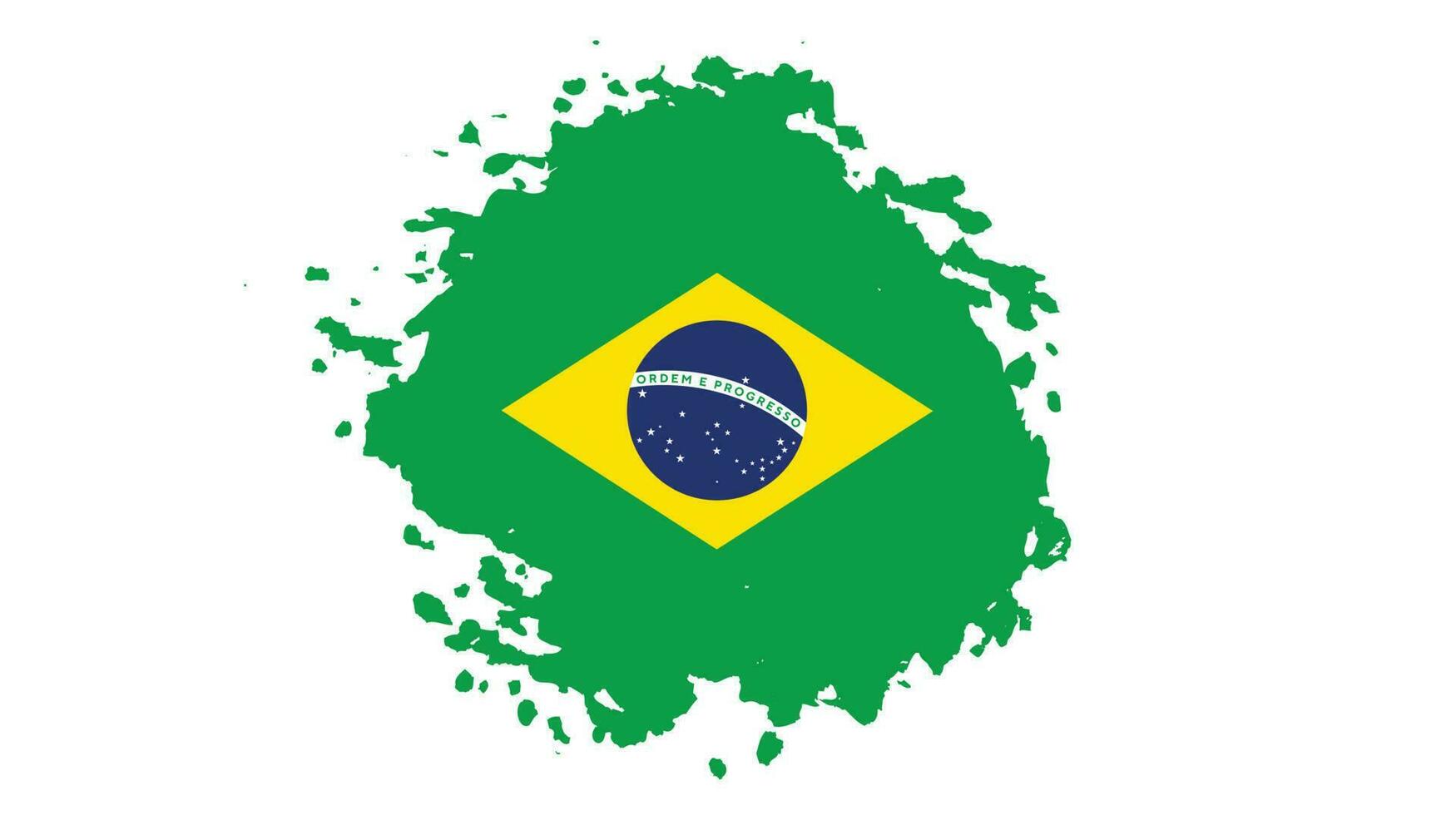 nuevo vector de bandera de brasil vintage de textura grunge descolorida