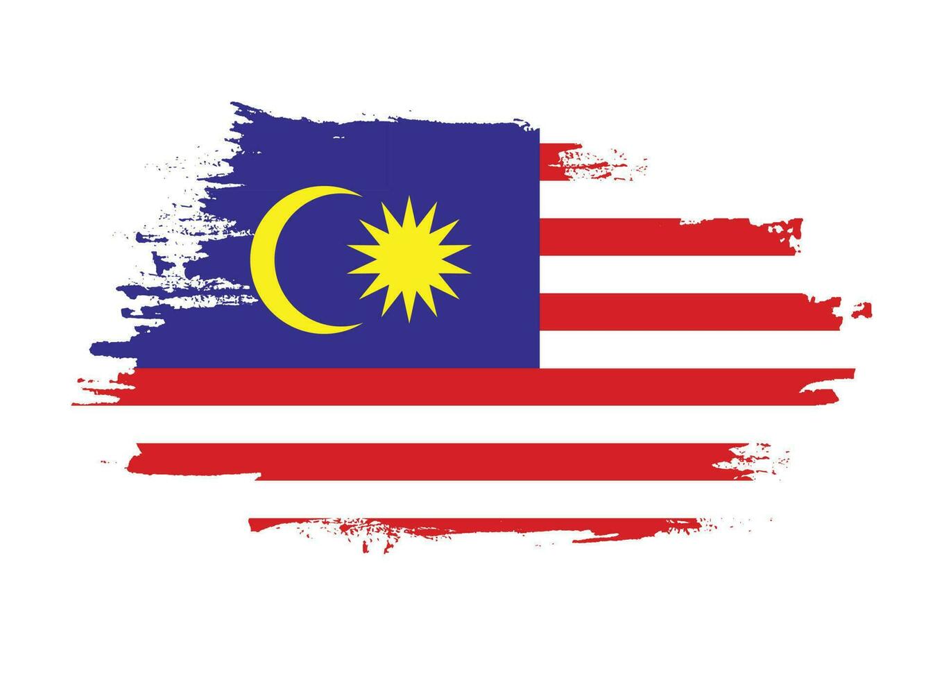 bandera creativa del grunge de malasia vector
