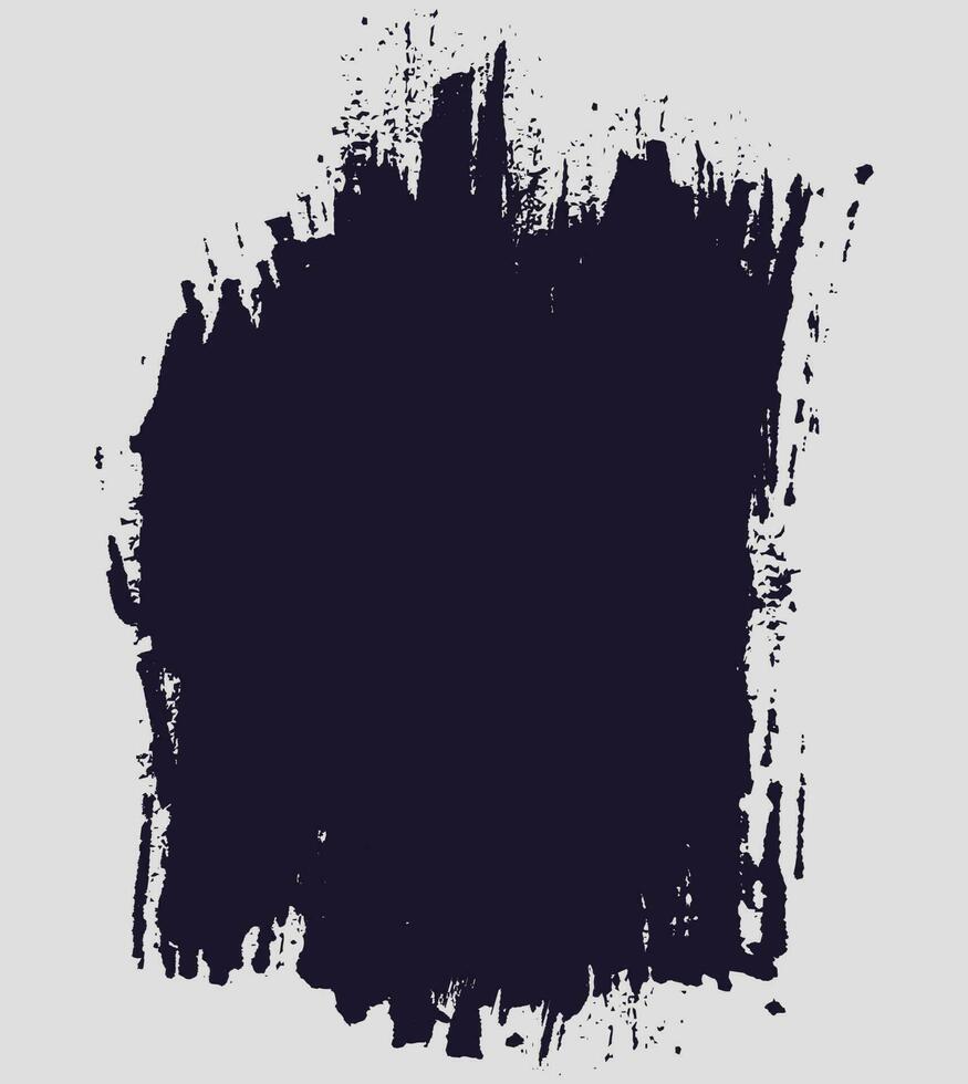 Black color stripe brush stroke vector frame