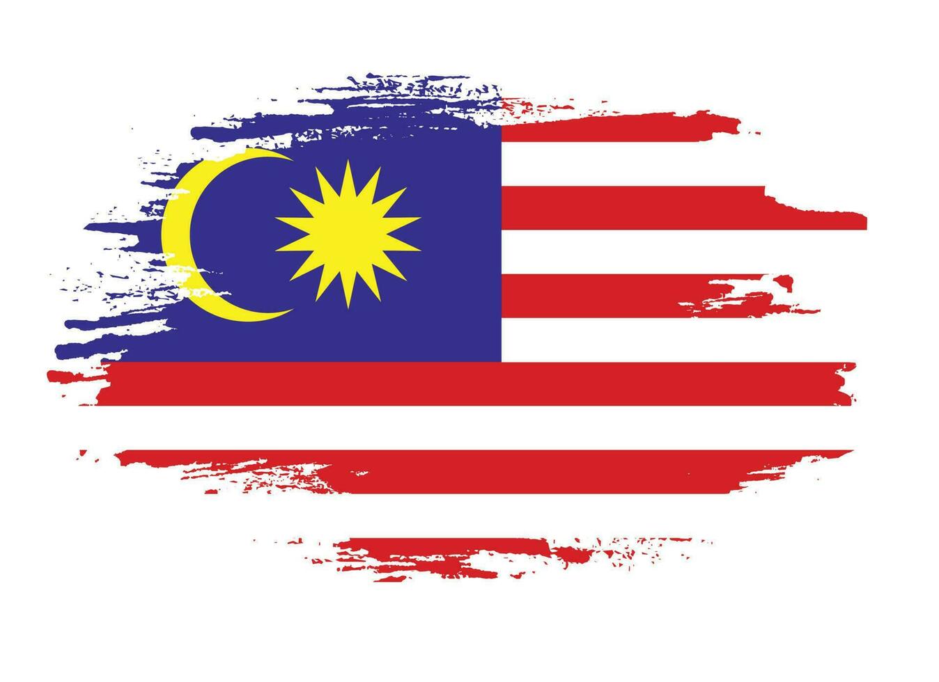 New colorful texture Malaysia flag vector