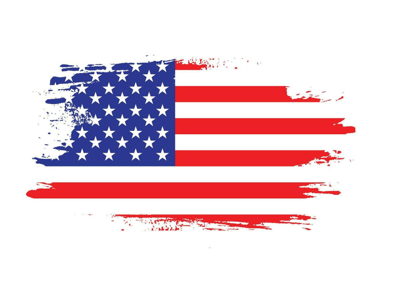 USA paintbrush frame flag vector