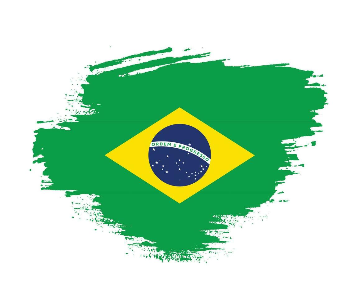 colorido, grunge, textura, brasil, vendimia, bandera vector