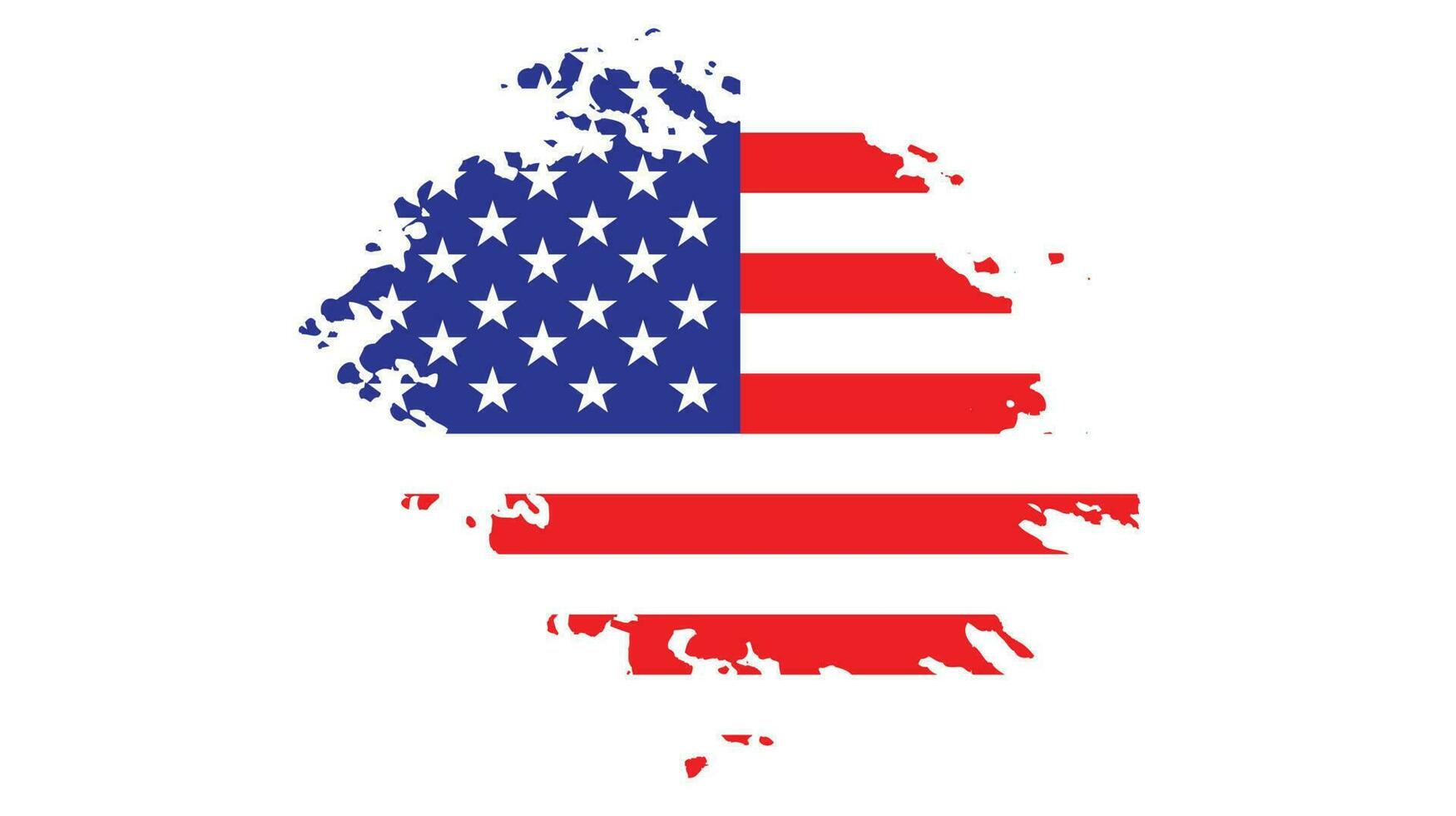 Grunge texture faded USA flag vector