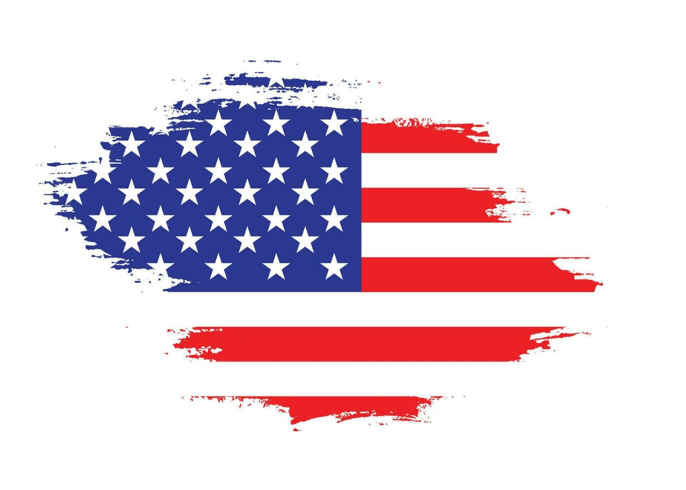 Free brushstroke USA flag vector