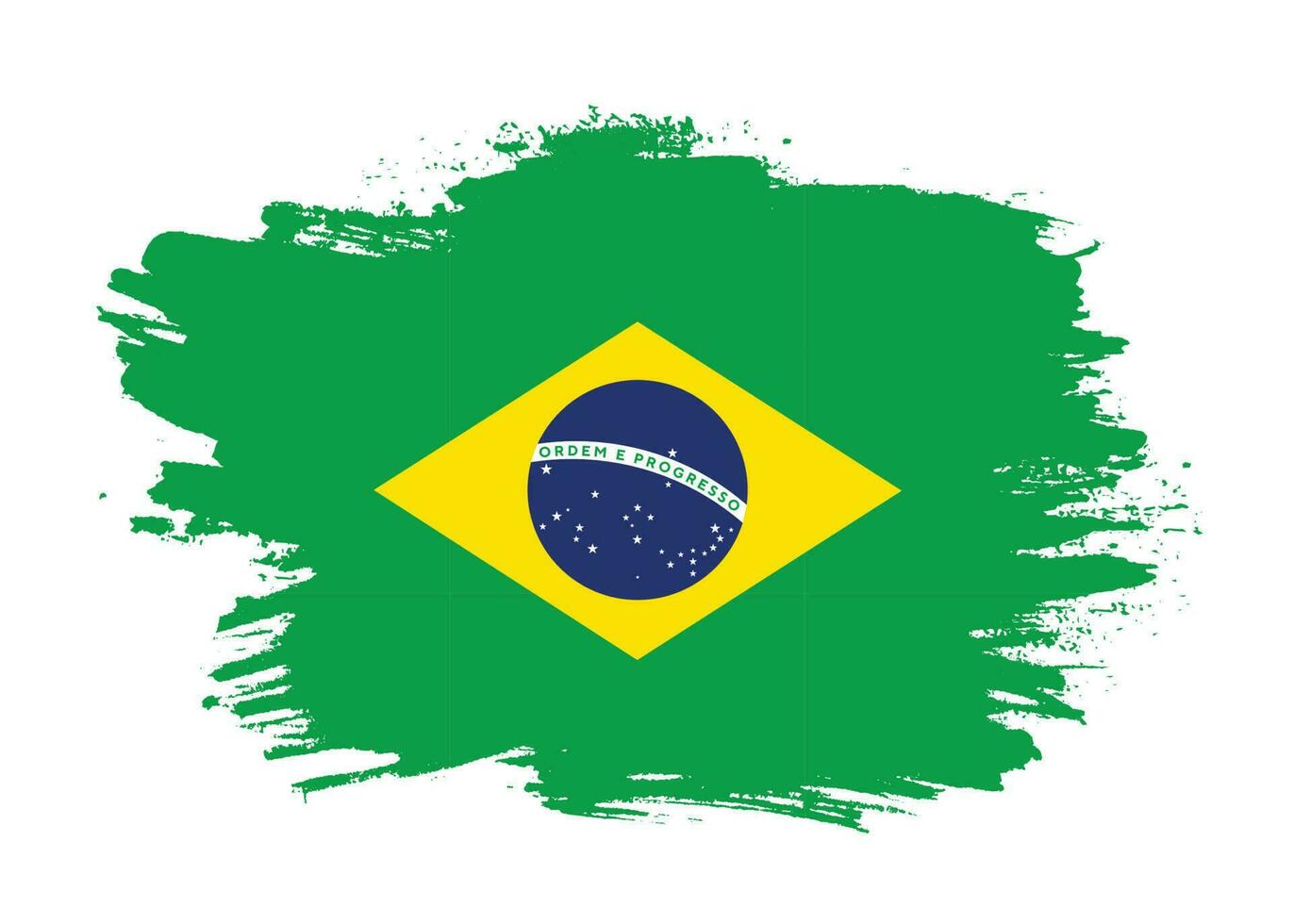 Free brushstroke Brazil flag vector