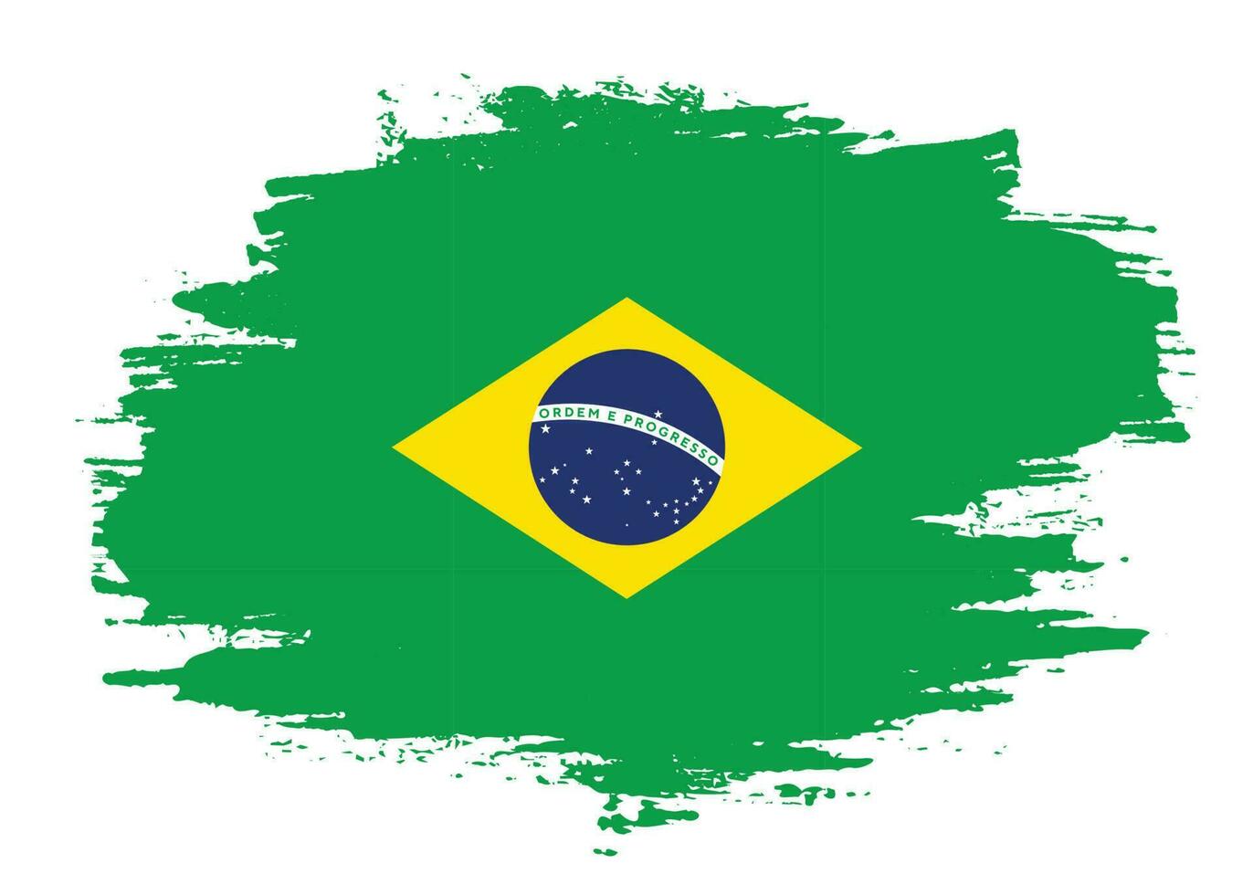 vector de bandera de brasil de trazo de pincel gráfico