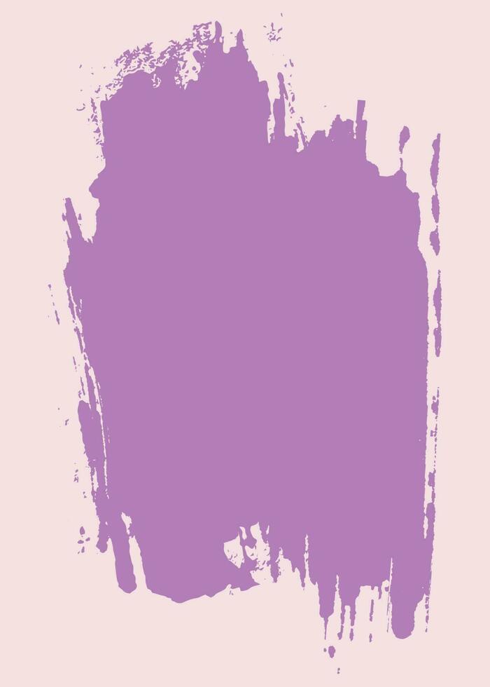 Purple color hand drawn grunge brush stroke vector