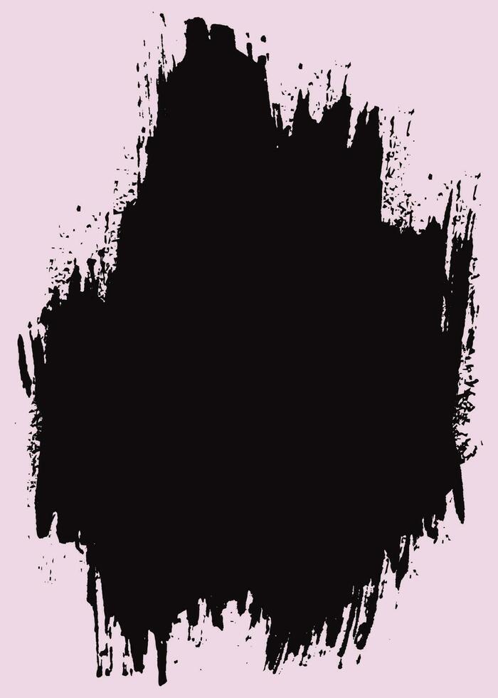 Black color thick brush stroke vector