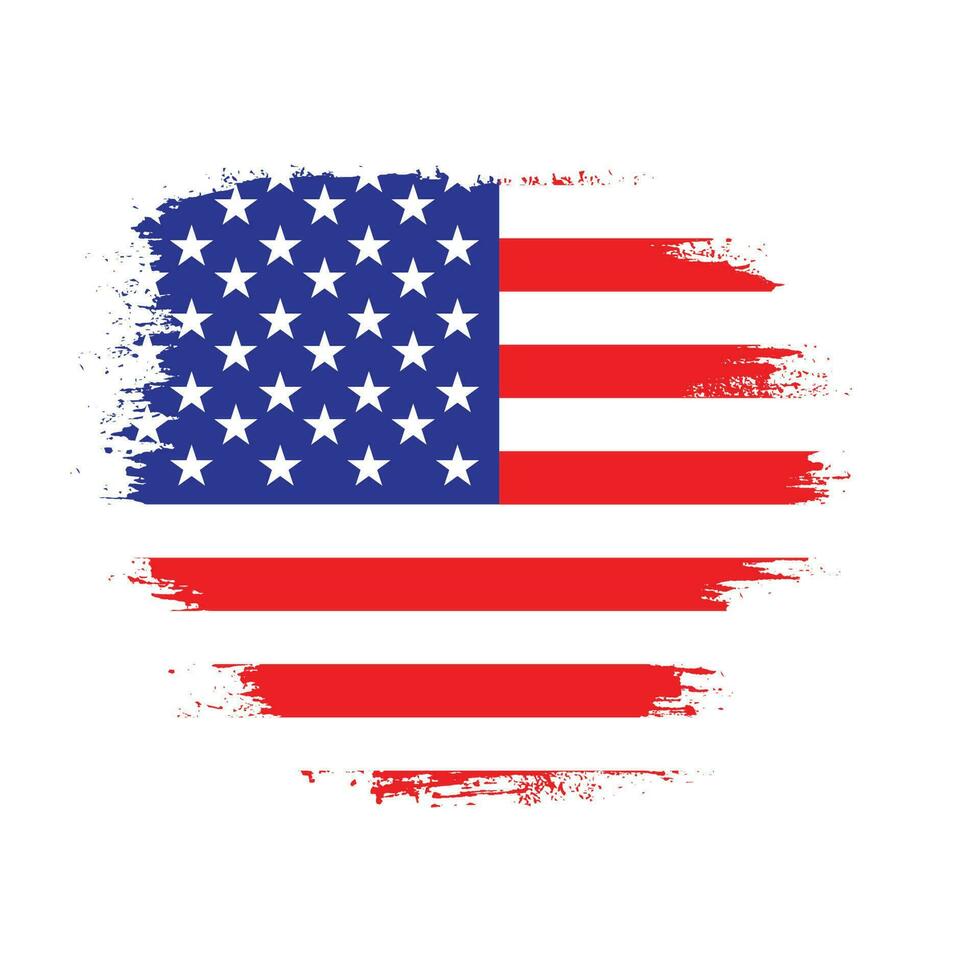 Colorful USA grunge flag vector