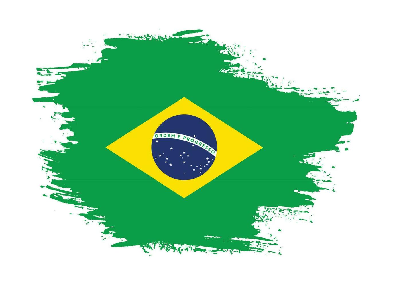 brasil pincel grunge bandera vector