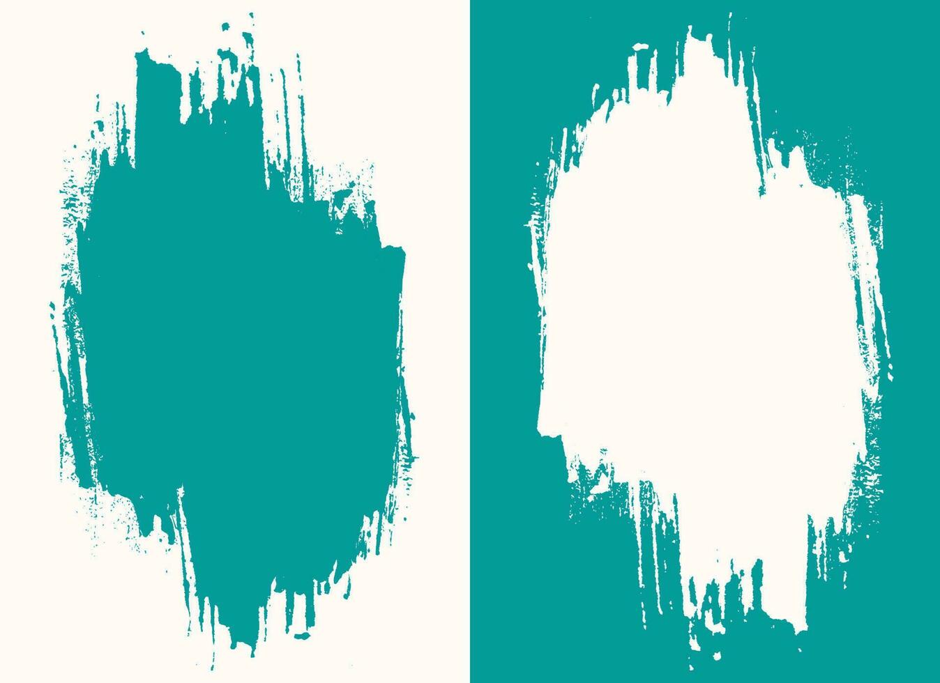 Bundle of paint brush stroke template vector