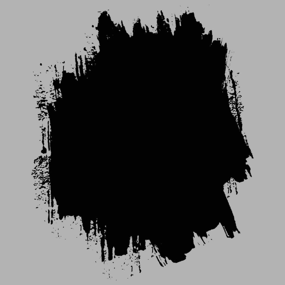 Black color isolated brush stroke vector