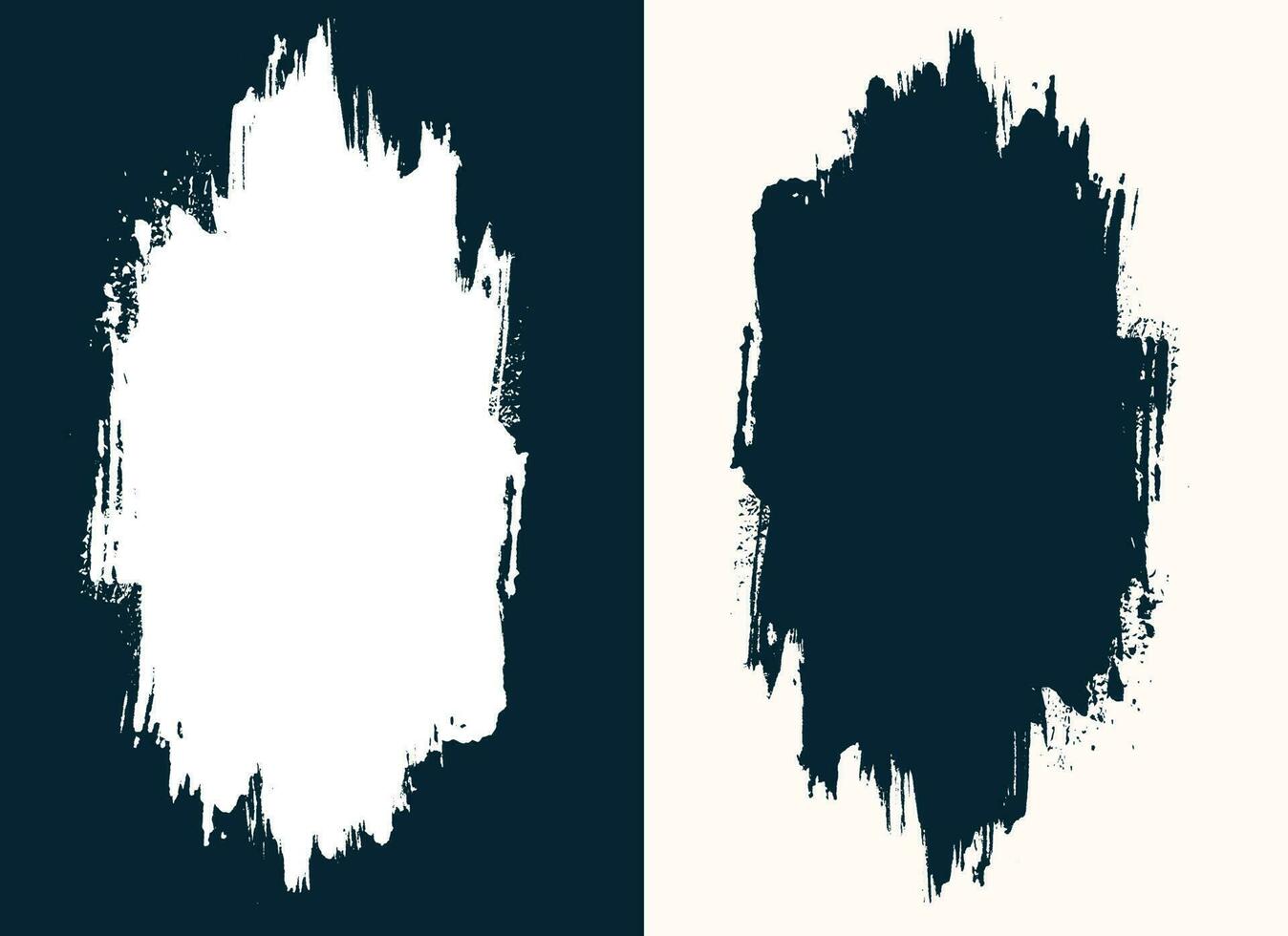 Set of thick brush stroke vector