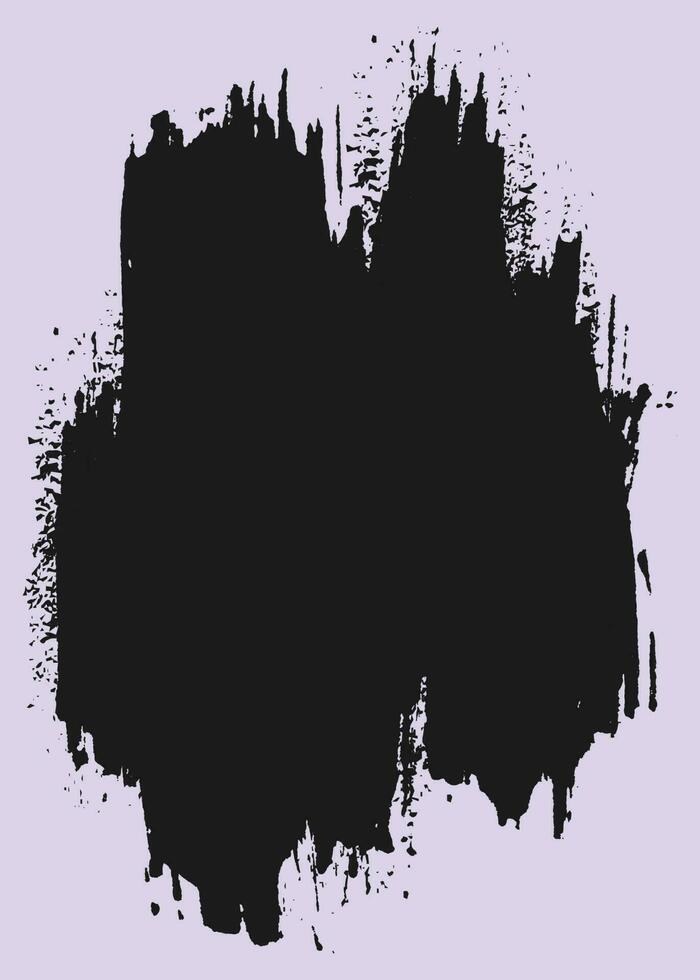 Black color vector grunge brush stroke frame