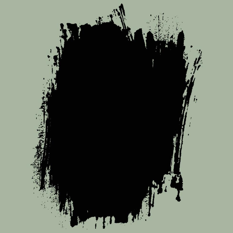 Black color paint brush stroke clipart vector