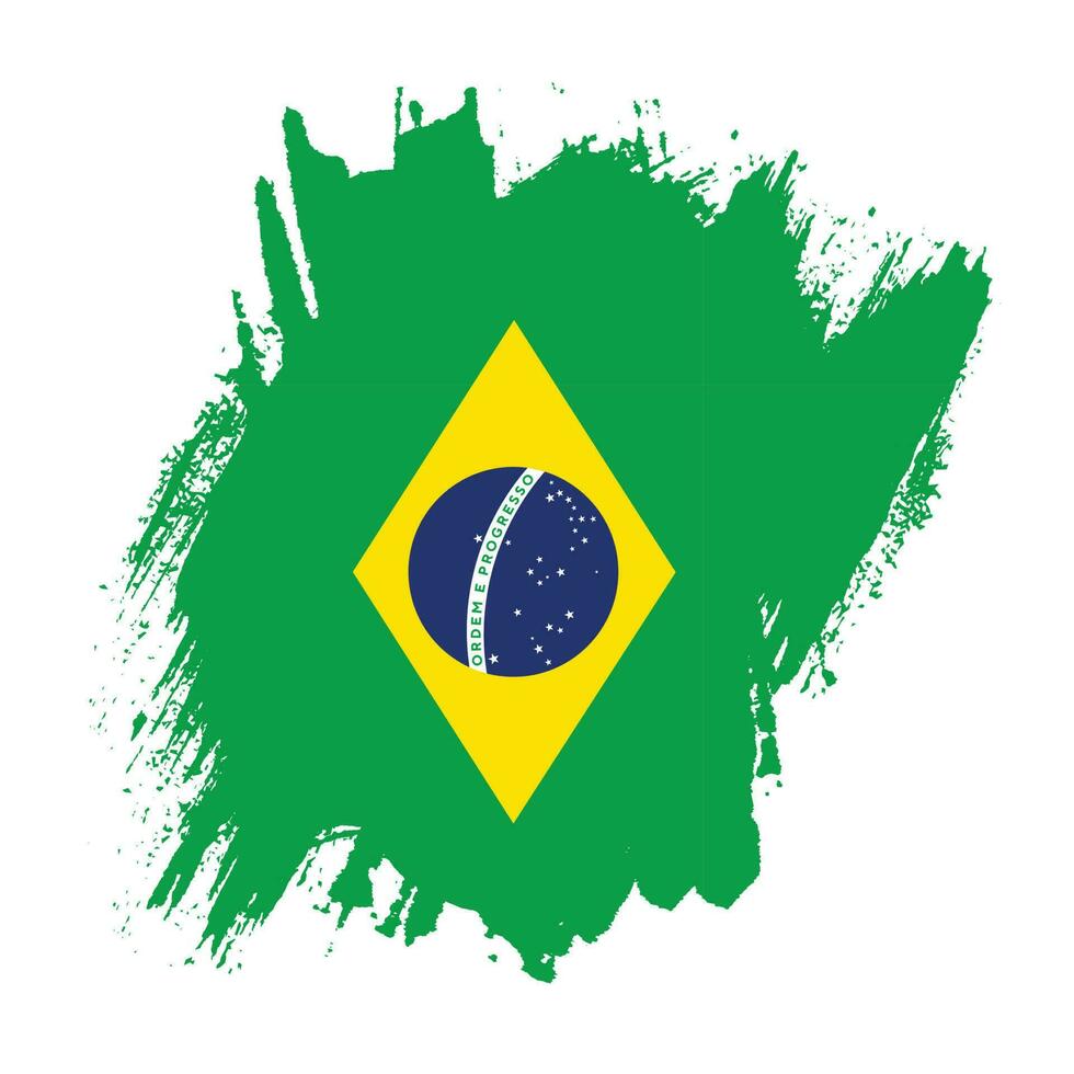 Vintage style Brazil flag vector design