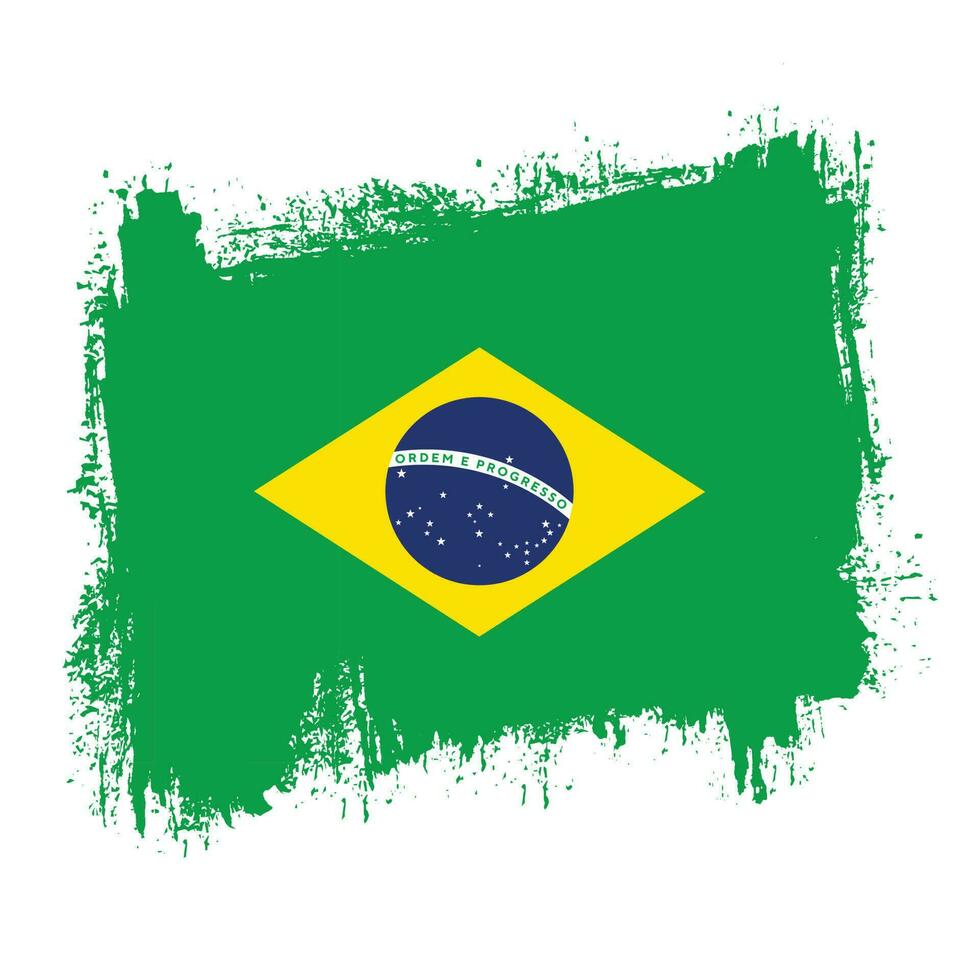 resumen brasil grunge textura bandera vector