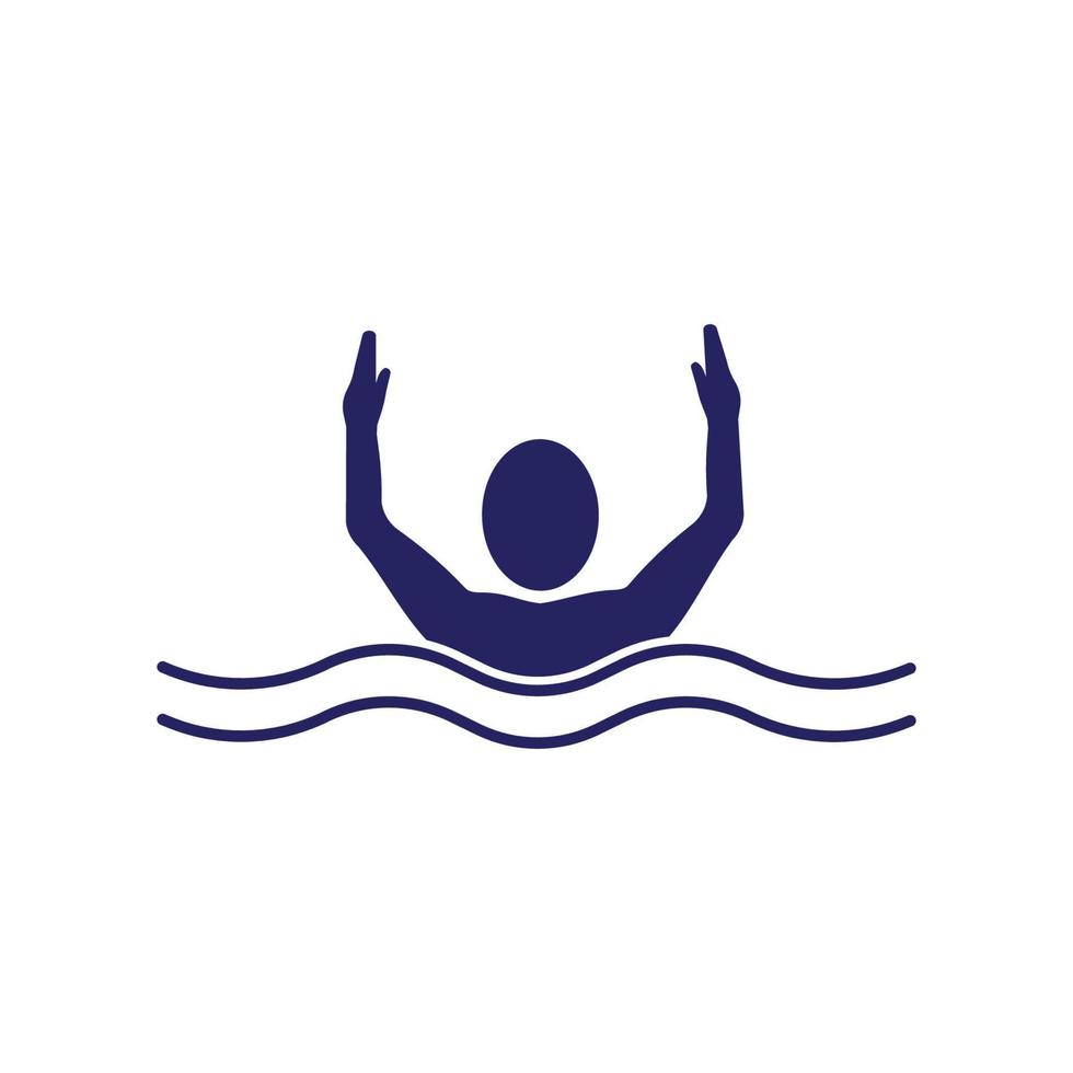 logotipo de deporte de natación vector