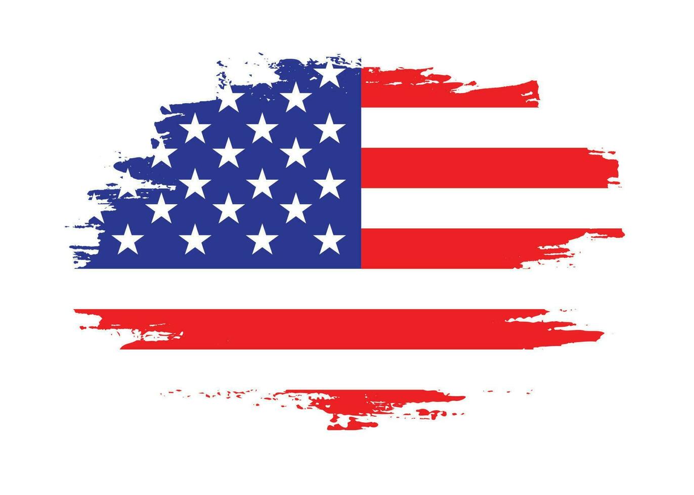 USA brush stroke flag vector