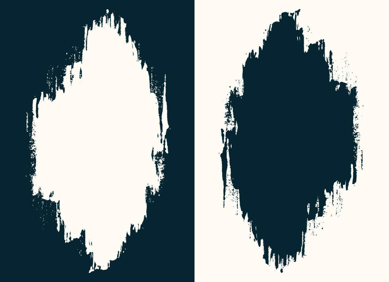 Bundle of brush stroke frame vector