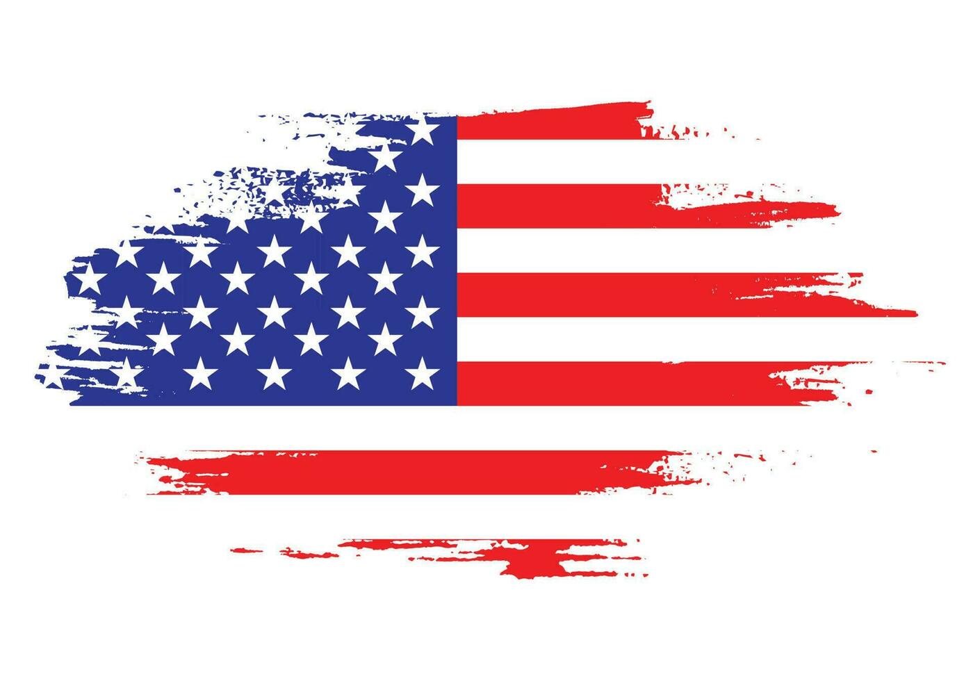 Flat USA grunge flag vector