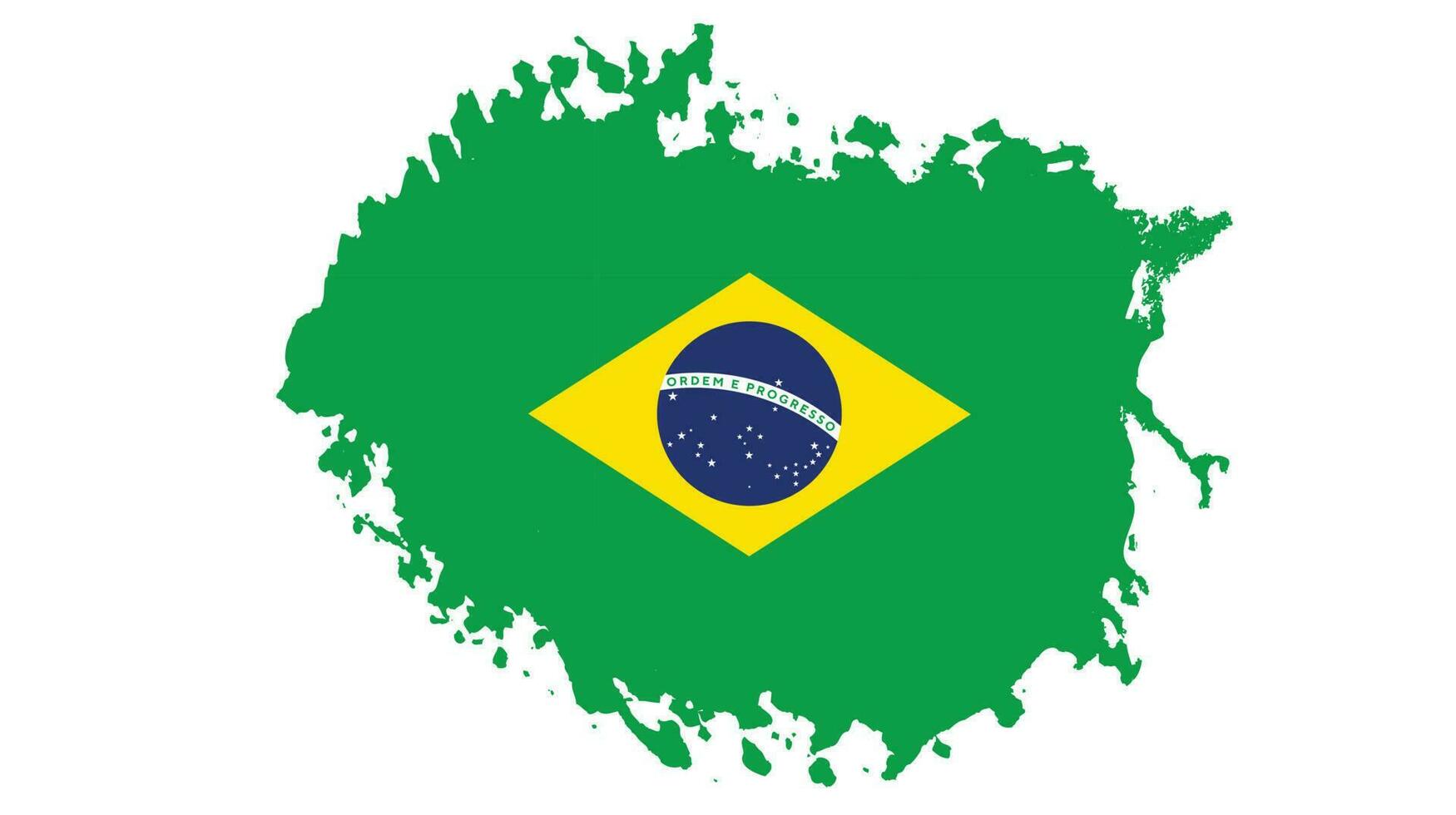 Creative Brazil grunge texture flag vector