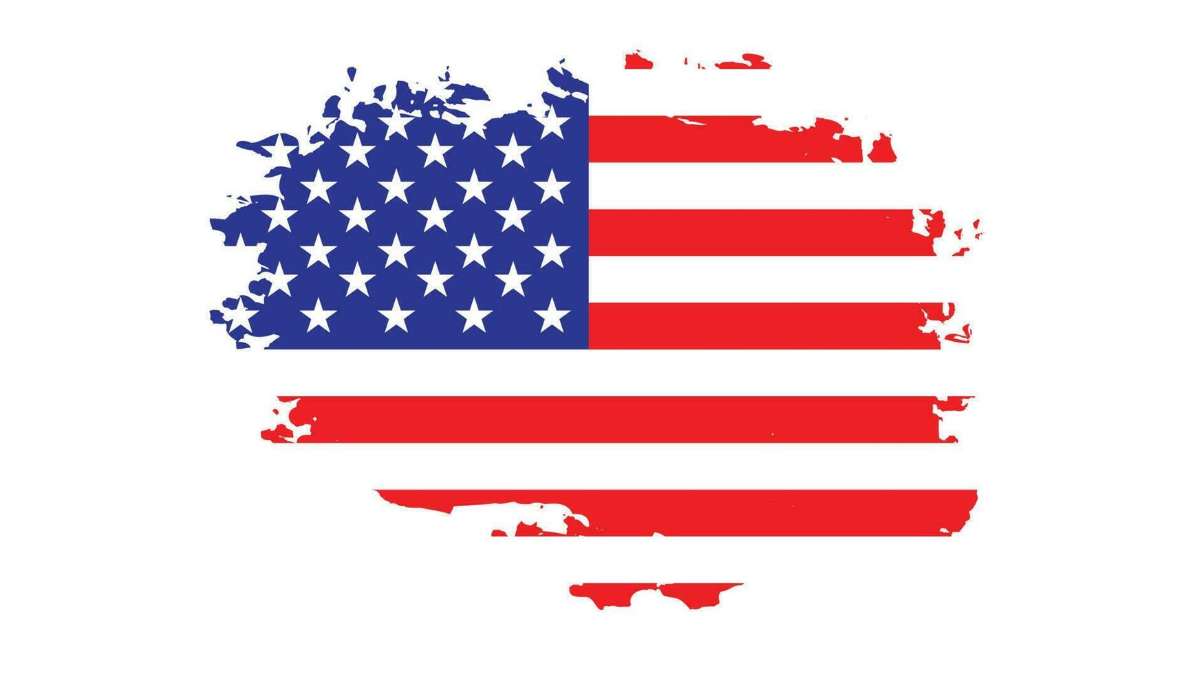New USA faded grunge flag vector