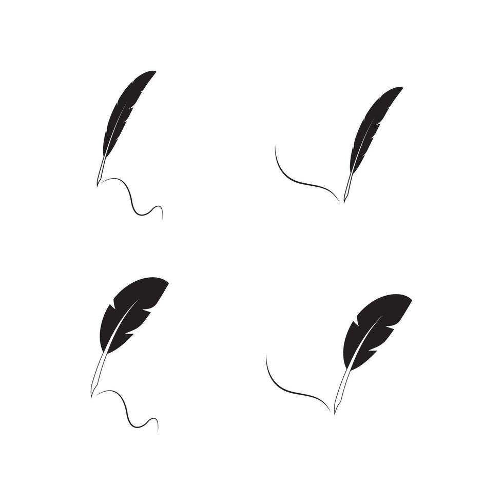 quill pen logo vector