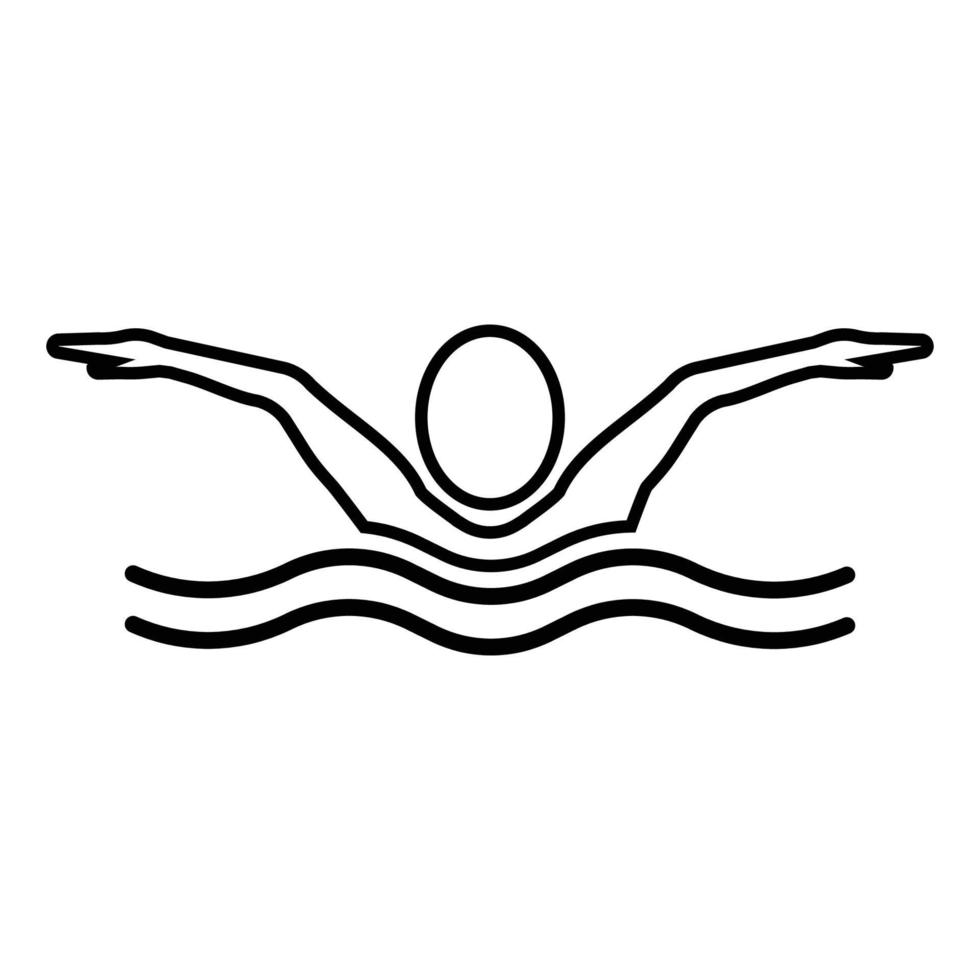 Swimming sport logo vector