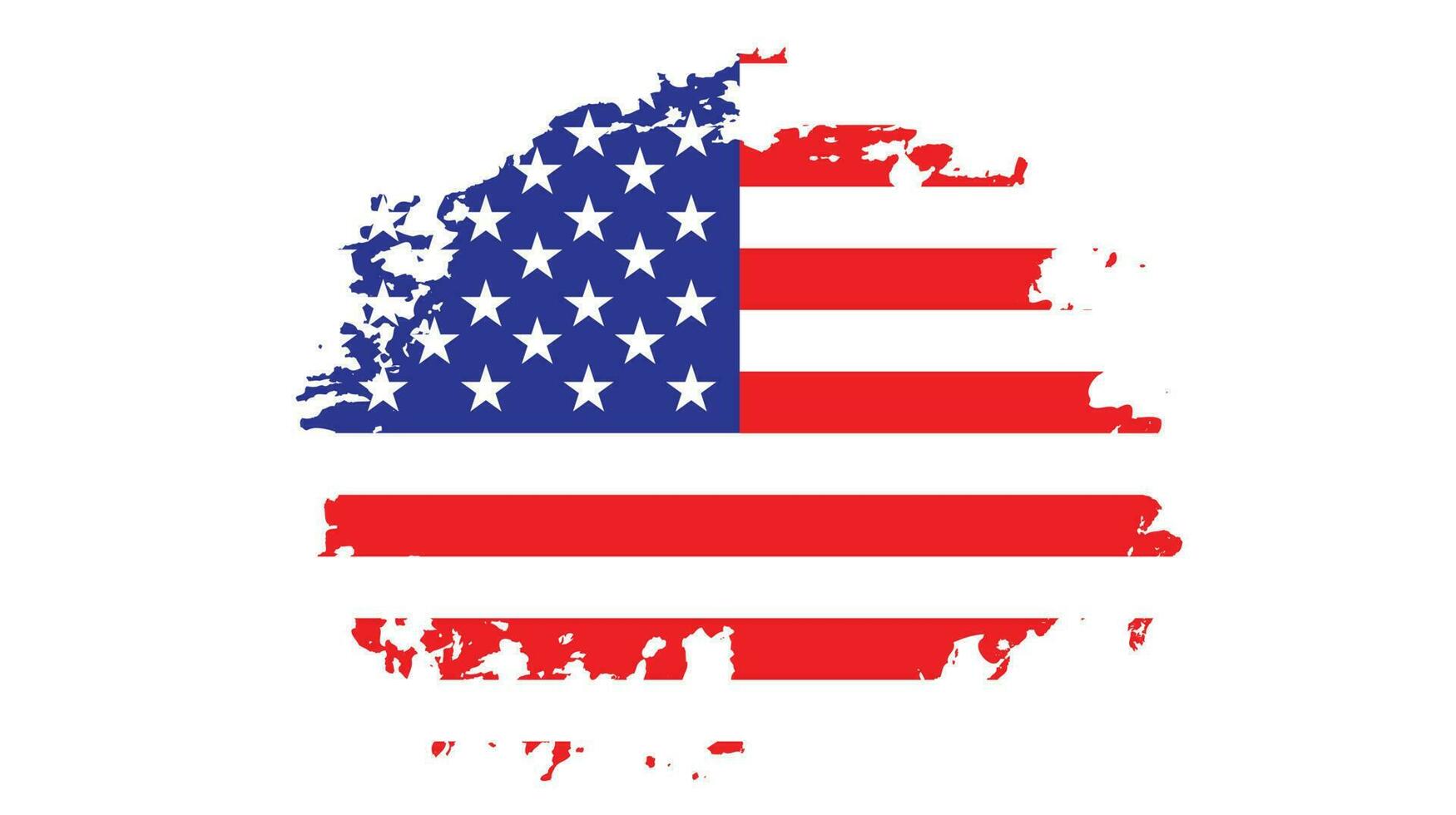 New brush effect USA grungy flag vector