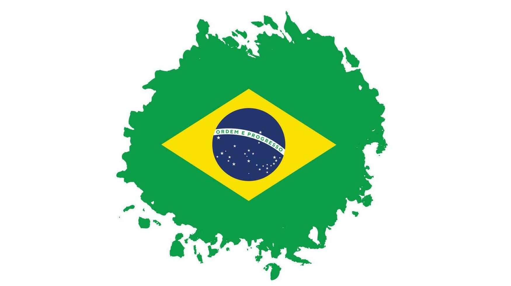 vector de bandera de brasil de trazo de pincel