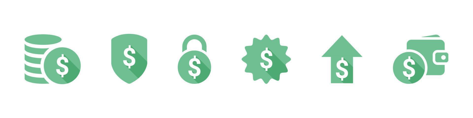 Icons of currencies. Dollar financial icons. Money icons. A simple set of tax related icons. Vector illustration