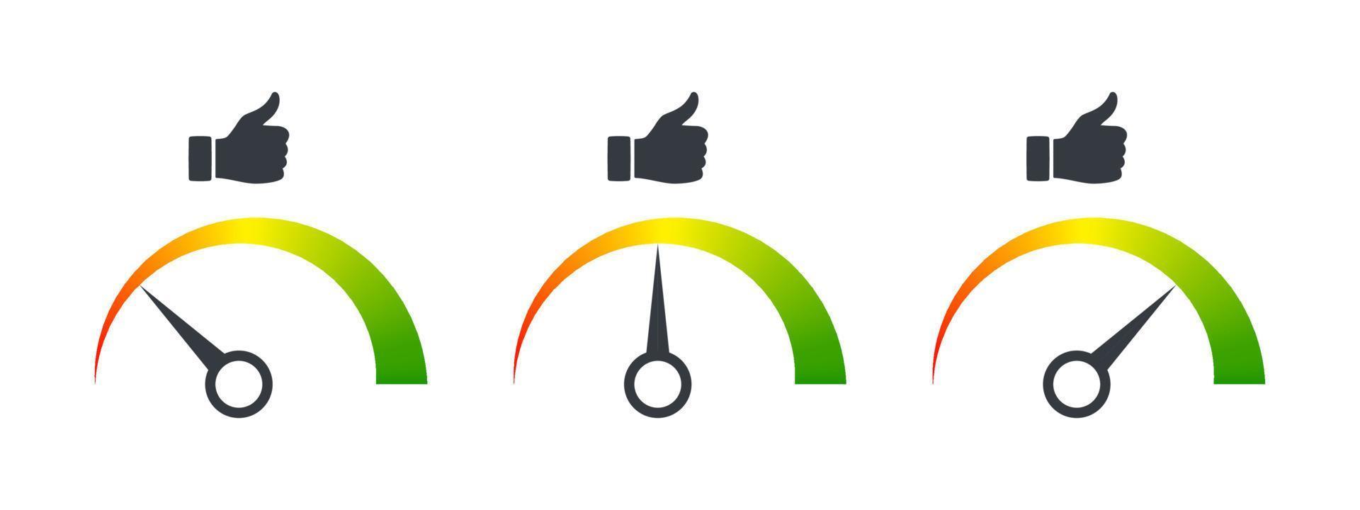Rating scale. Service Rating signs. Service evaluation icons. Service satisfaction icons. Vector icons