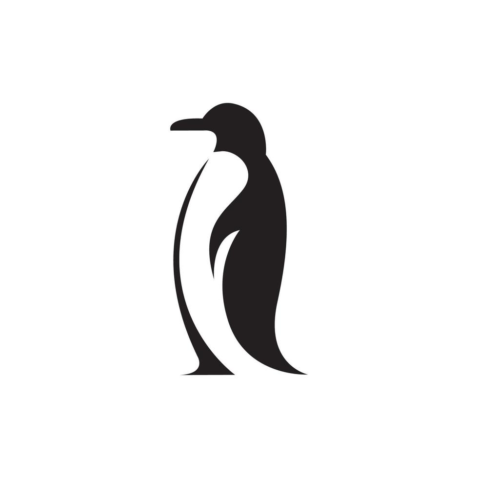 logotipo de animal pingüino vector