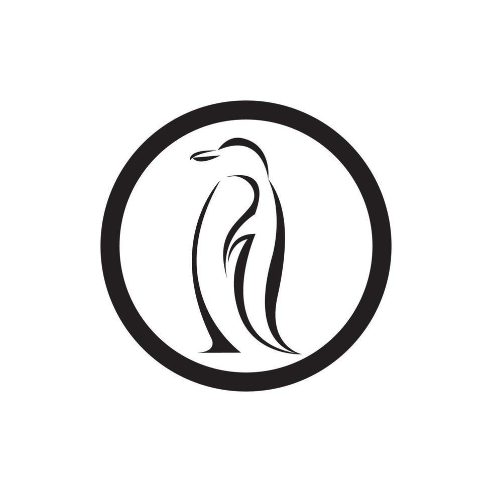 penguin animal logo vector