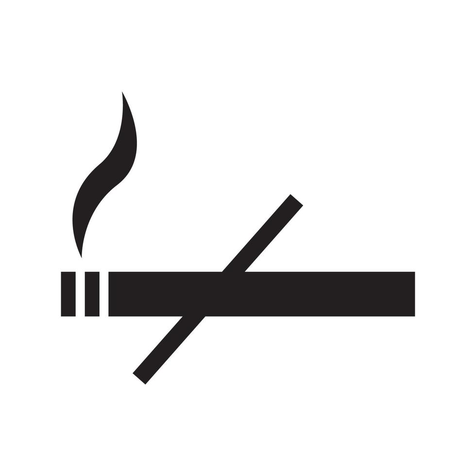 No Smoking Icon Vector Logo Template Illustration Design