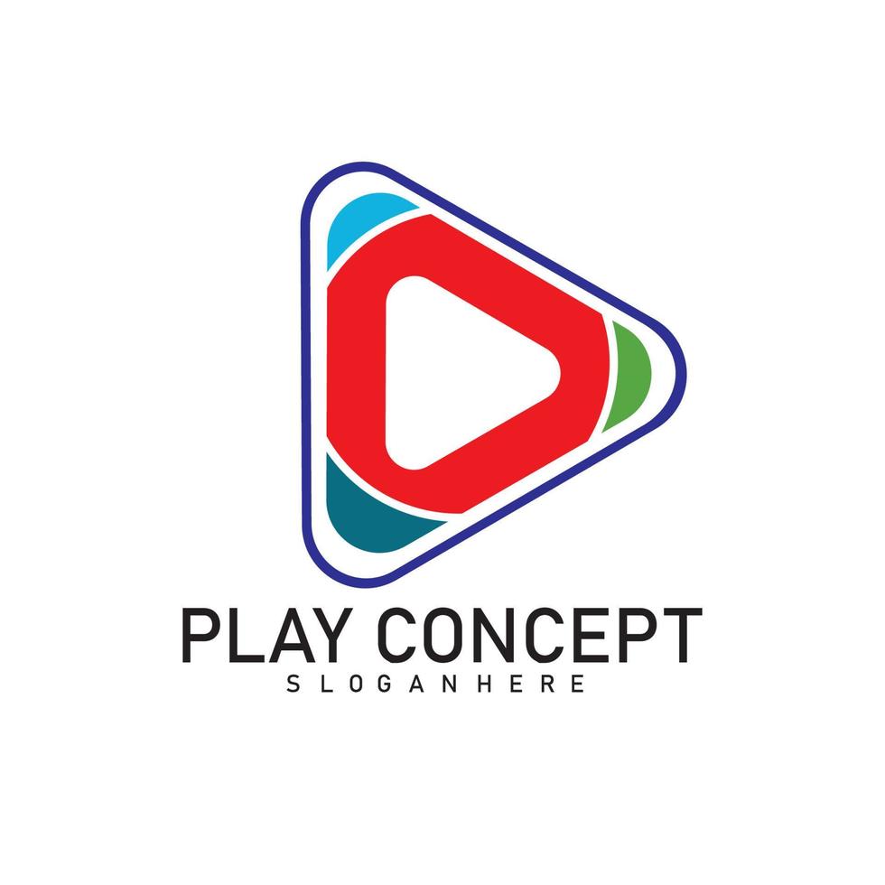 Colorful Play logo design concept. Play logo template vector. Icon Symbol vector