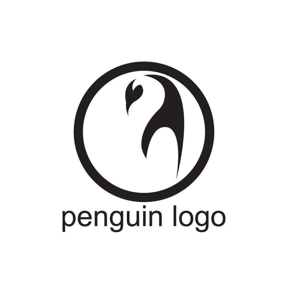 logotipo de animal pingüino vector