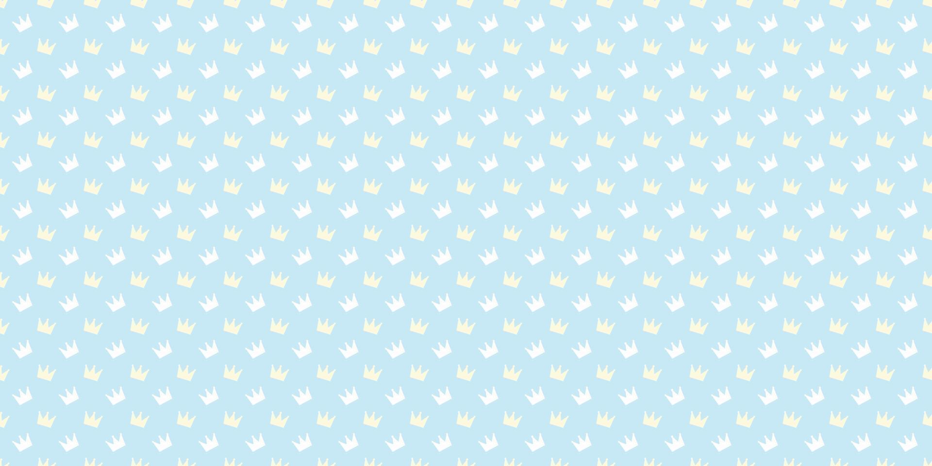 Seamless crown repeat pattern vector. vector