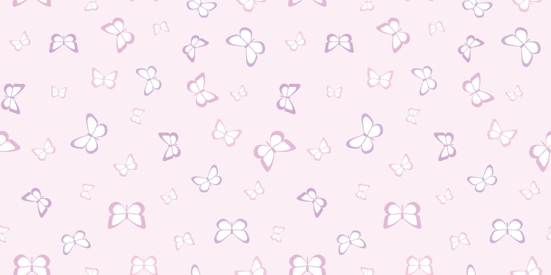 Butterfly seamless repeat pattern background vector